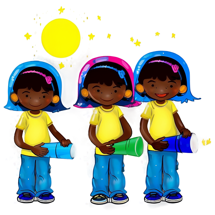 Children Star Gazing Png Kfb PNG