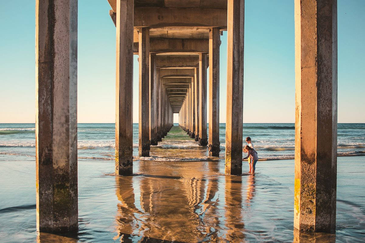 Children Under The San Diego Pier Wallpaper