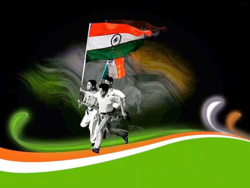 Niñoscon Bandera De India Hd Fondo de pantalla