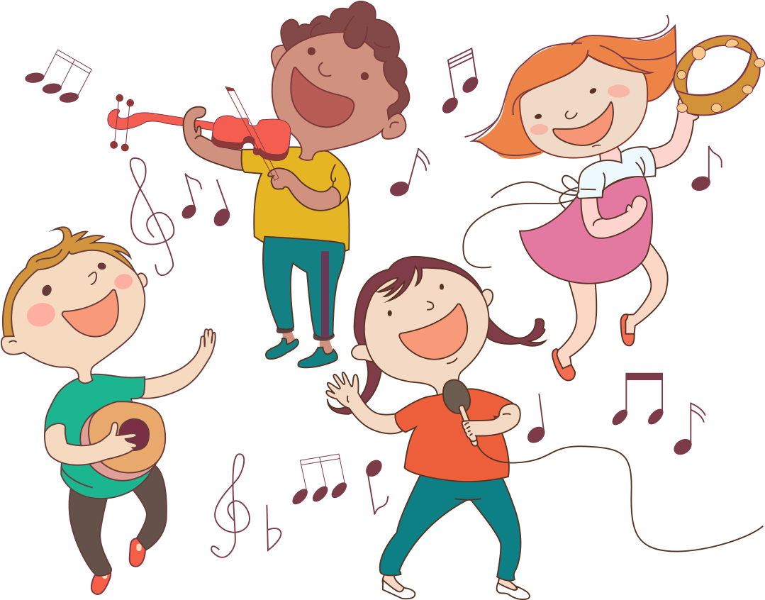 Children_ Musical_ Instruments_ Cartoon PNG