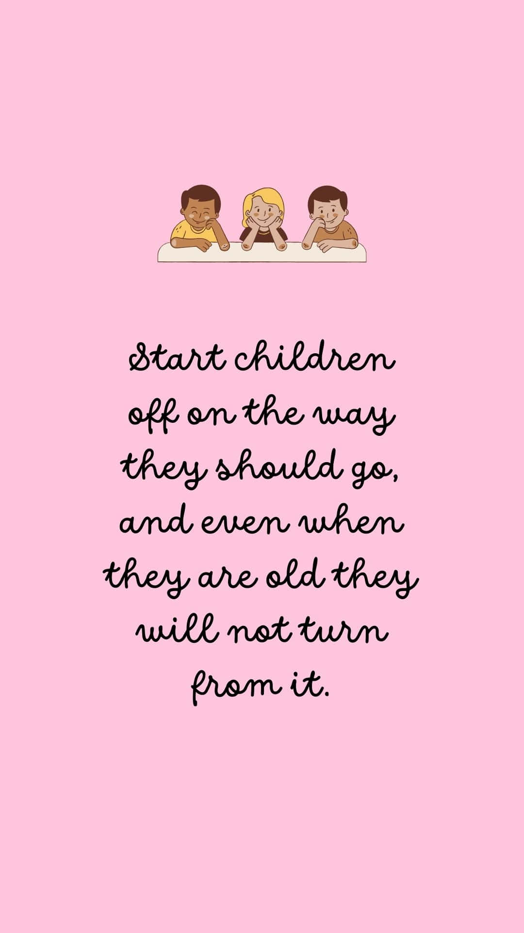 Childrens Bible Verse Pink Background Wallpaper