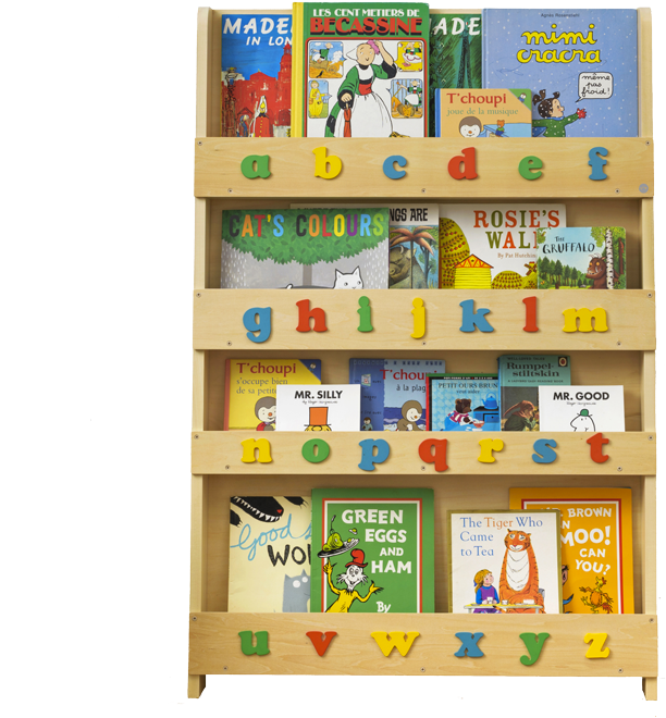Childrens Bookshelf Alphabet Theme PNG