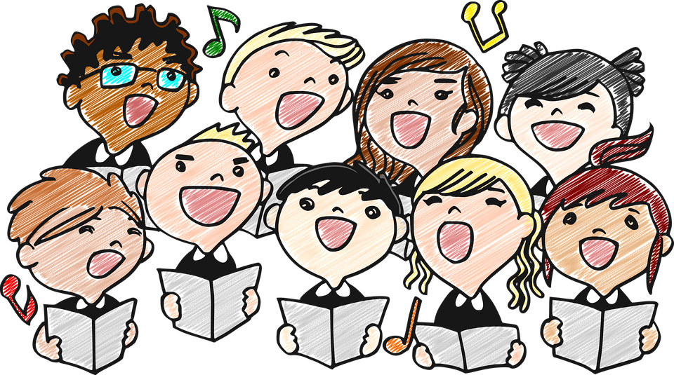 Childrens Choir Cartoon Illustration PNG