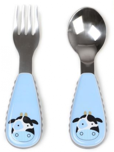 Childrens Cow Themed Cutlery Set PNG