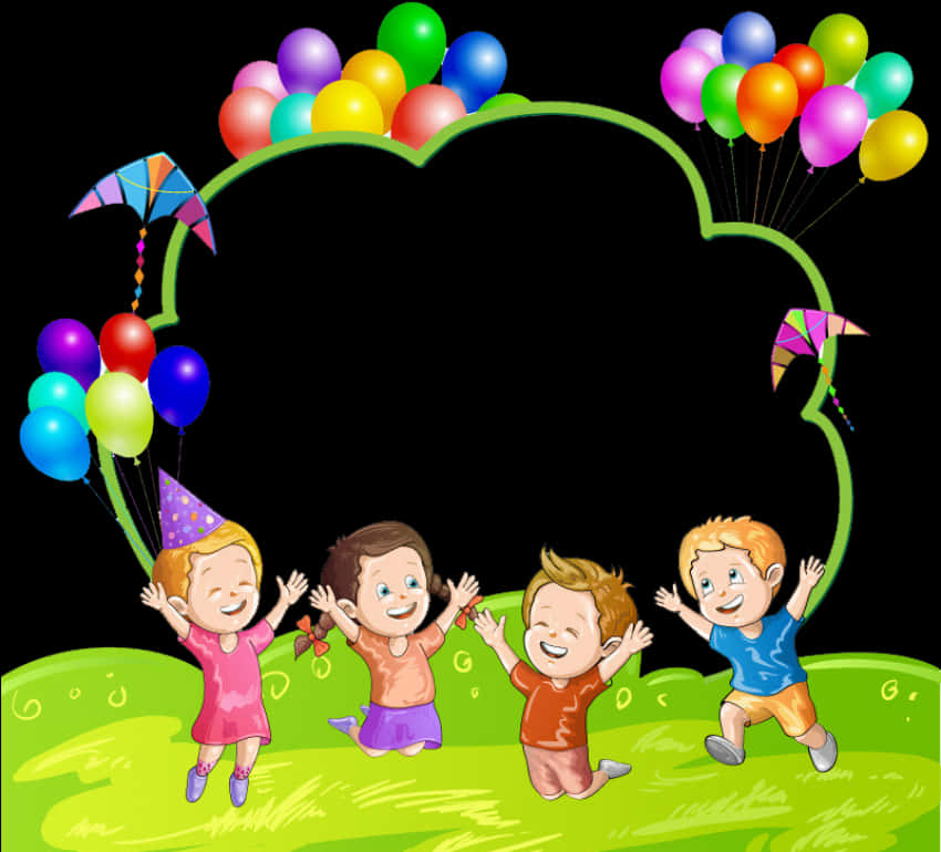 Childrens Party Celebration Balloons Kites PNG