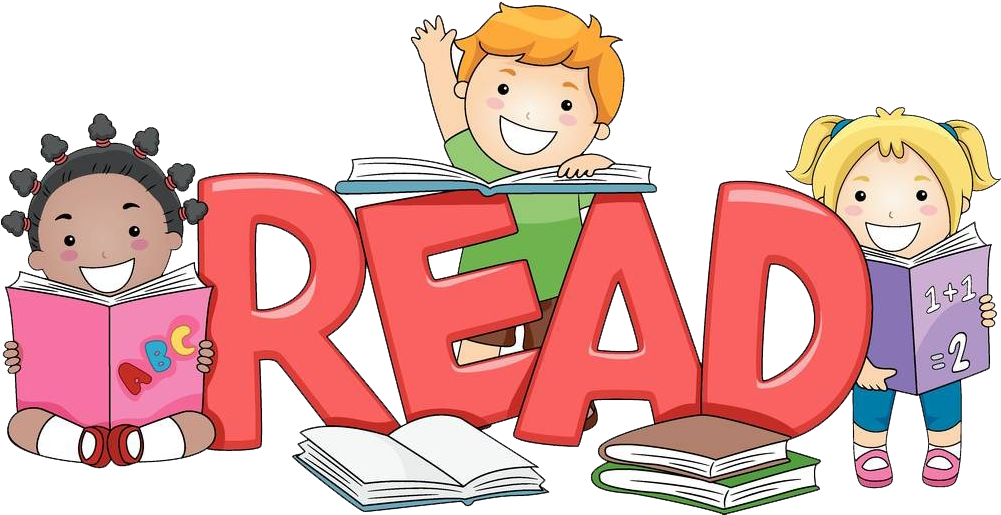 Childrens Reading Fun Cartoon PNG