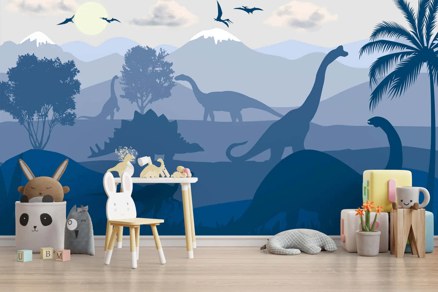 Childrens Room Dinosaur Wall Mural Wallpaper