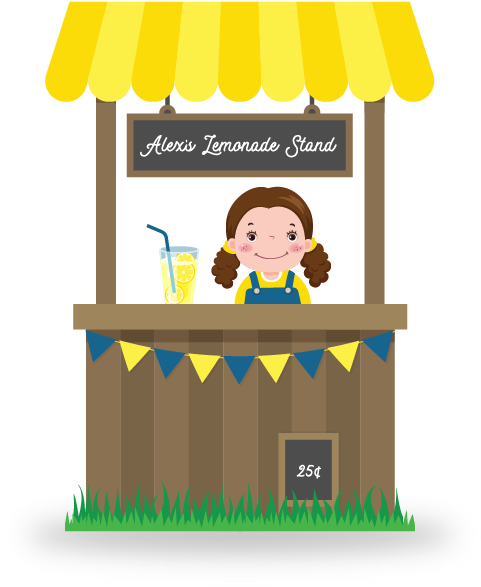 Childs Lemonade Stand Illustration PNG