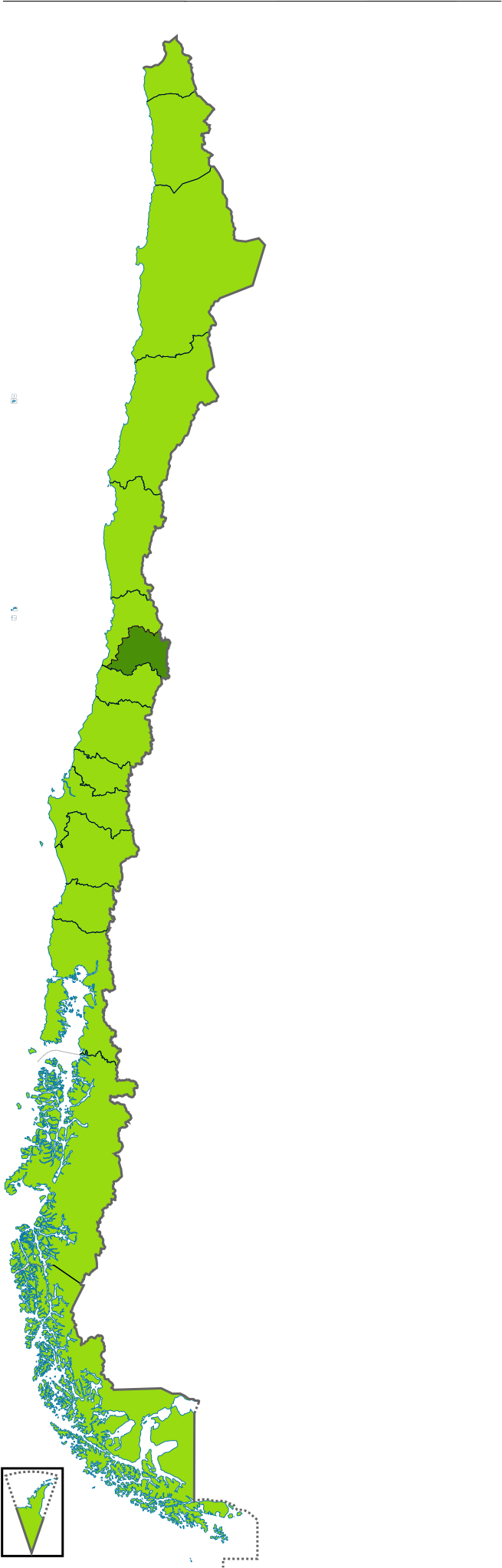 Chile Administrative Regions Map PNG