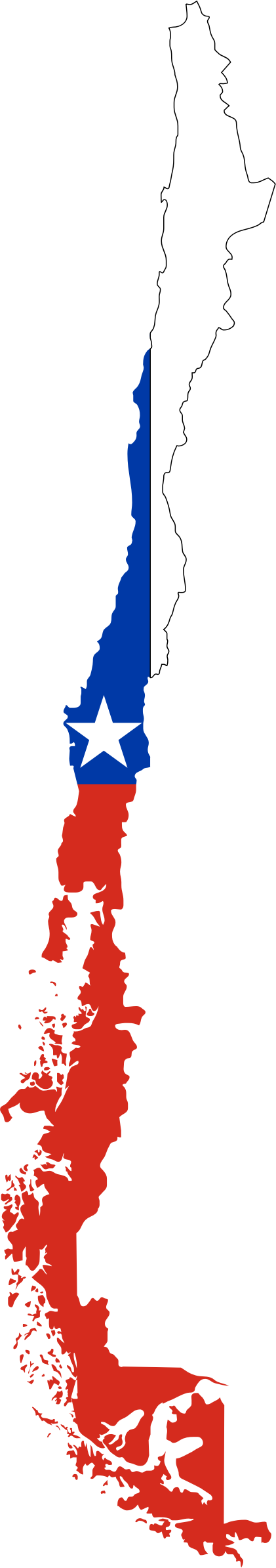 Chile Flag Map PNG