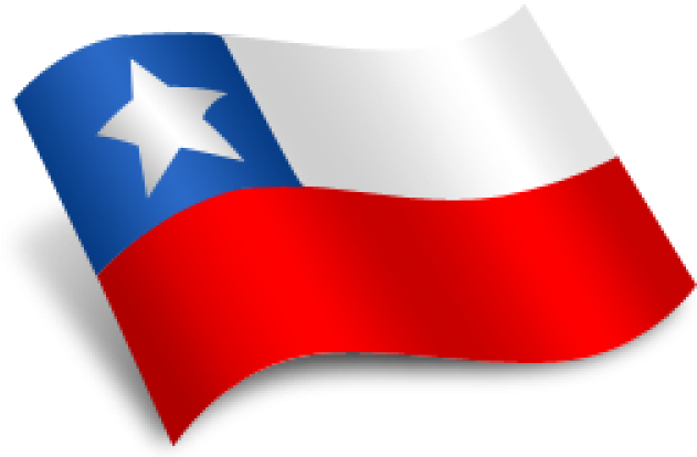 Chilean Flag Waving Graphic PNG