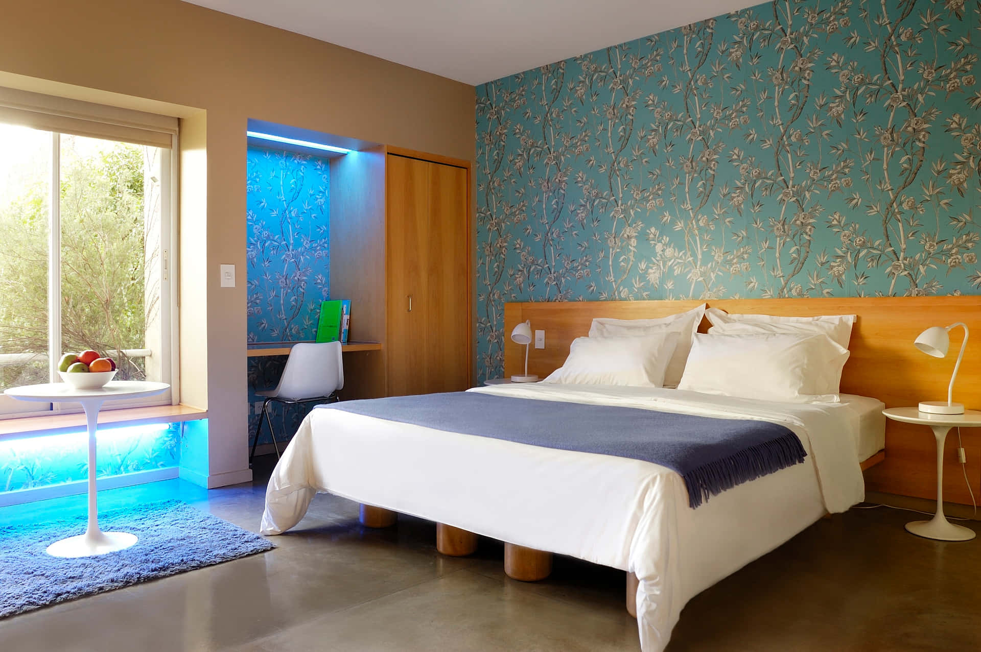 Chill Modern Interior Hotel Room Wallpaper