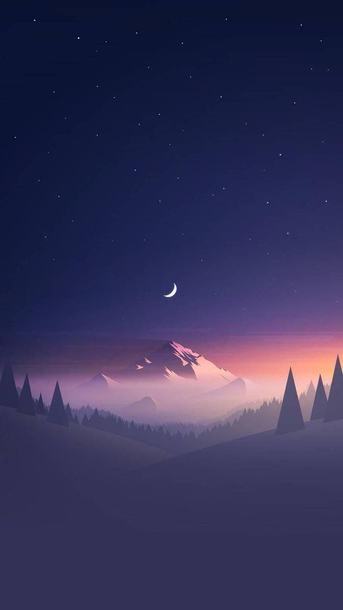 Nocherelajante En Las Montañas. Fondo de pantalla