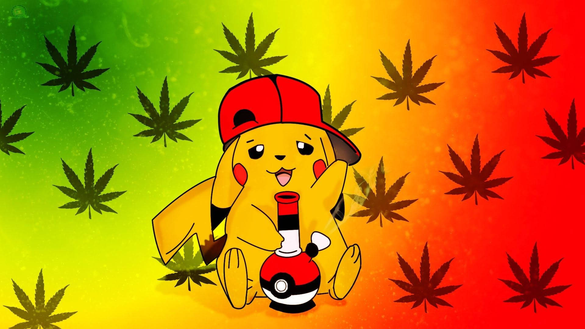Chill Stoner Pikachu Wallpaper
