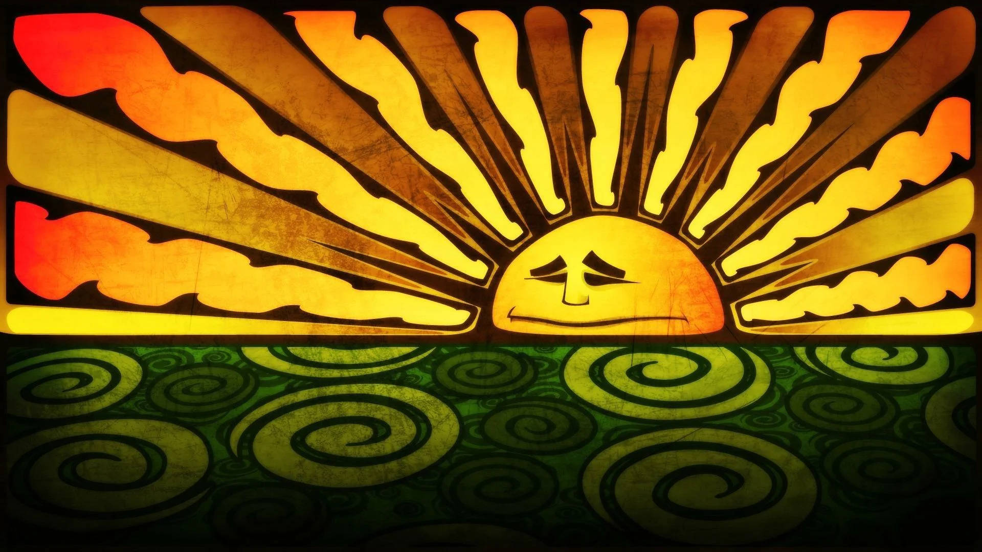 Chill Stoner Sun Wallpaper