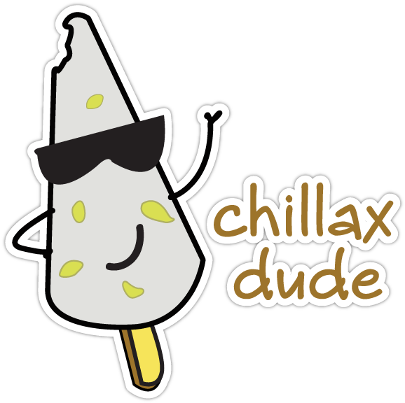 Chillax Dude Kulfi Cartoon PNG