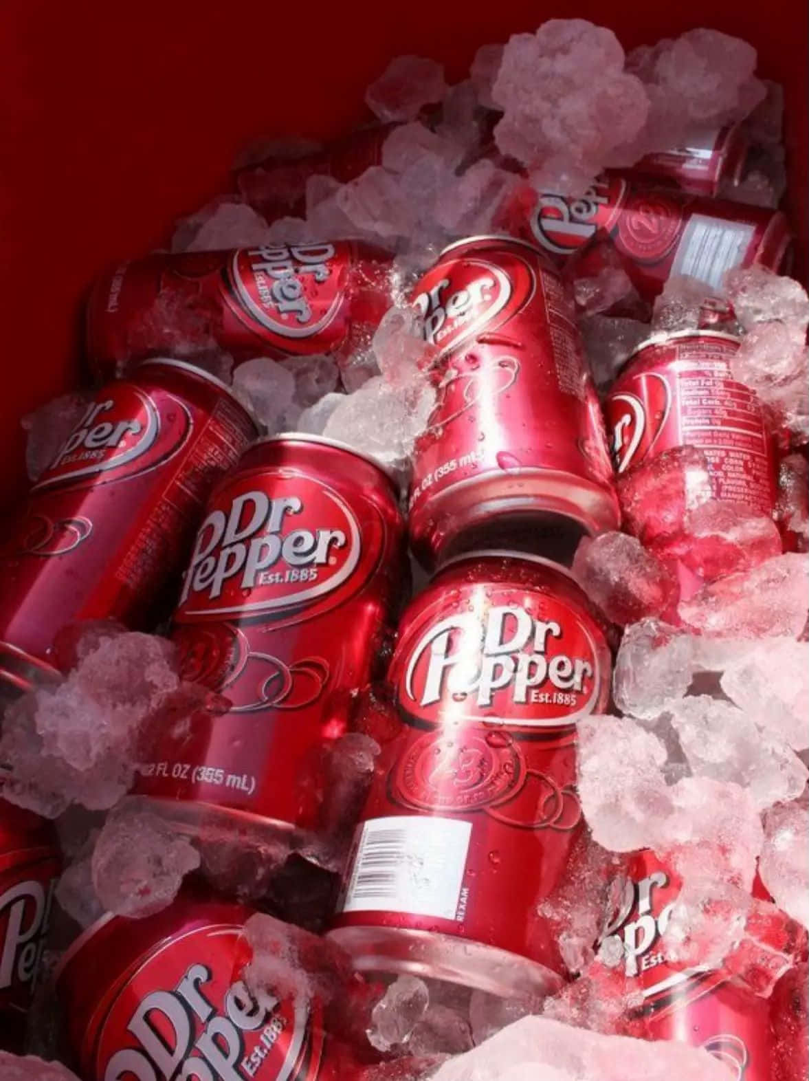 Chilled Dr Pepper Cans Wallpaper