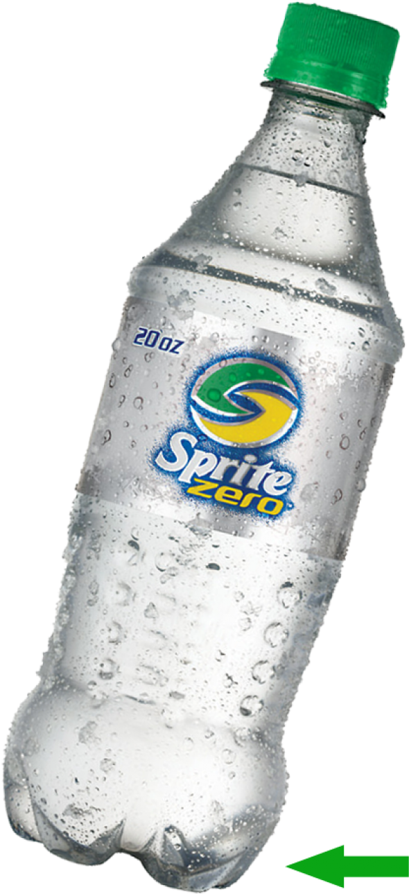 Chilled Sprite Zero Bottle PNG