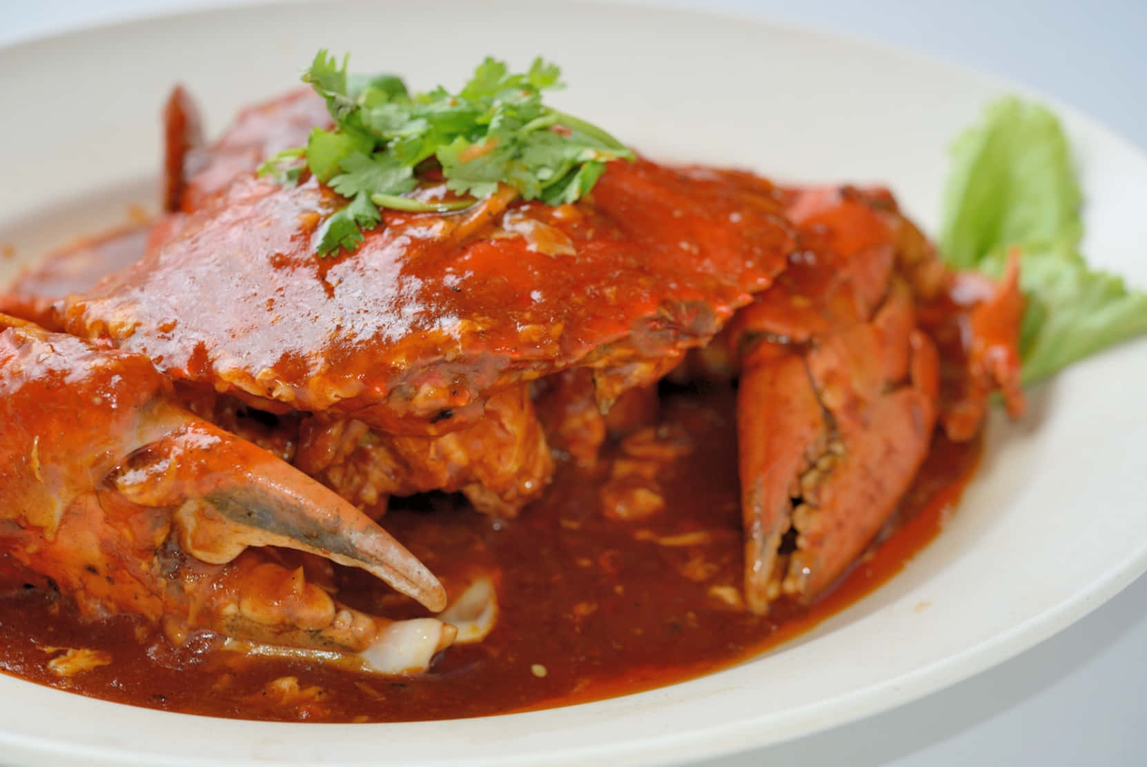 Exquisite Chilli Crab - A Seafood Delight Wallpaper