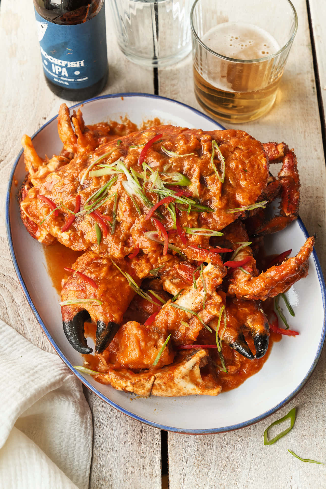 Chilli Crab With Beer Wallpaper