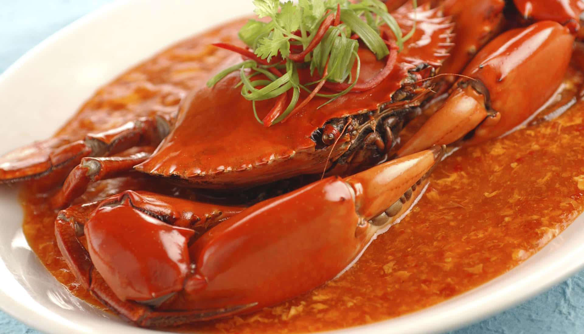 Chilli Crab With Thick Sauce Wallpaper