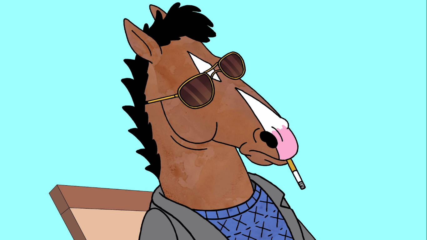 BoJack Horseman Enjoys a Chilling Smoke Wallpaper