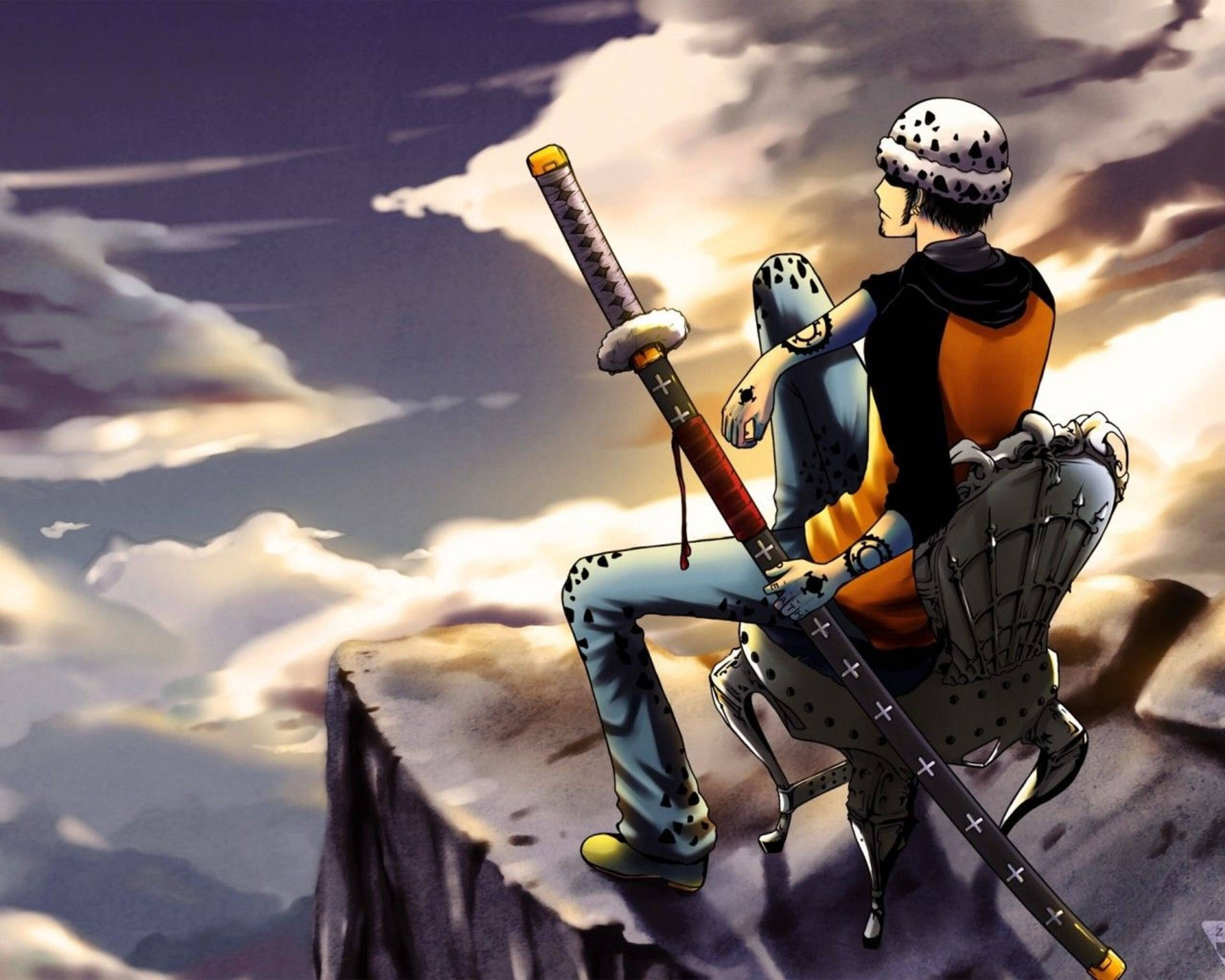 Chilling Out with Trafalgar Law Wallpaper