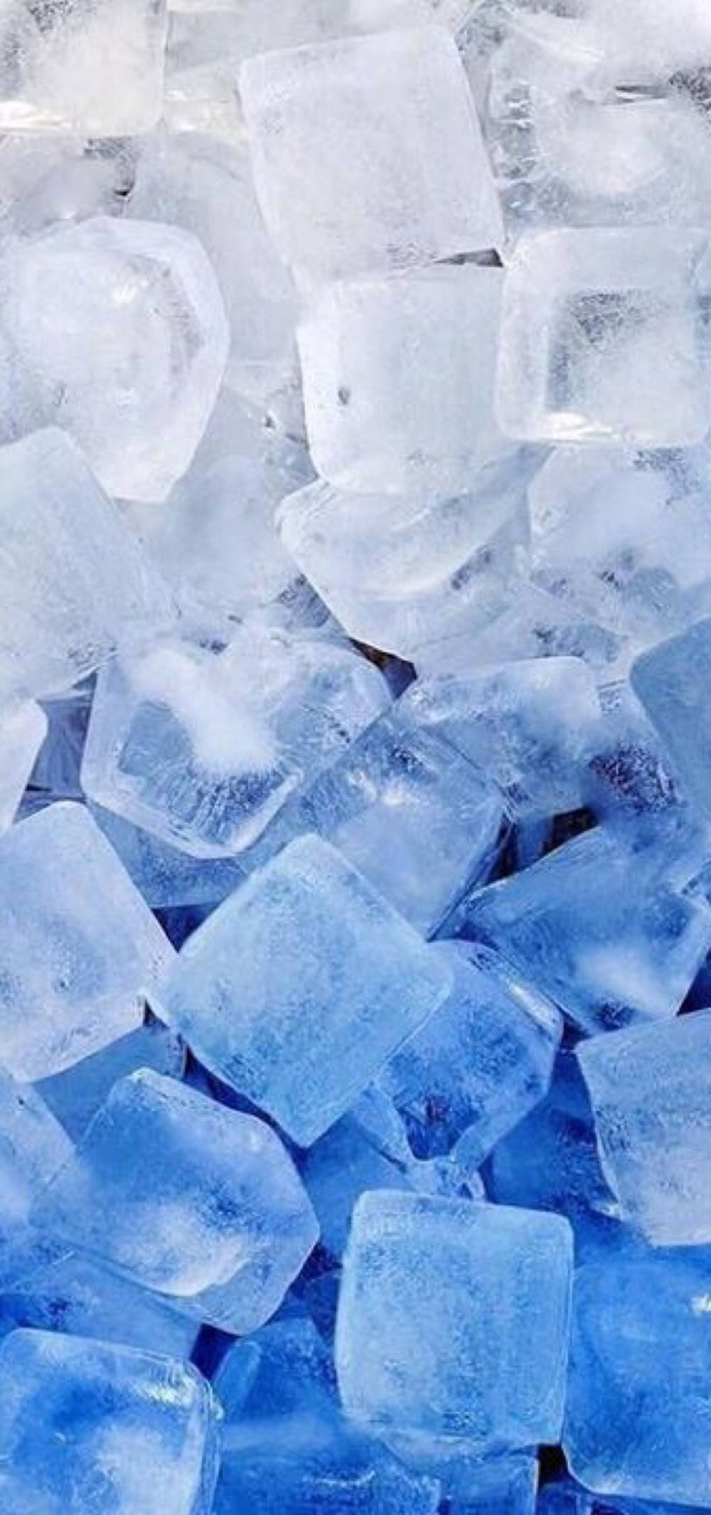 Chilly Ice Cubes Blue Aesthetic Tumblr Wallpaper