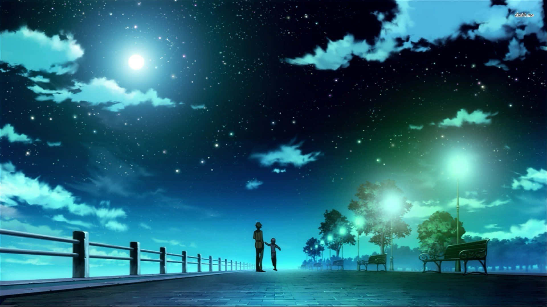 A Serene Chilly Night Under the Stars Wallpaper