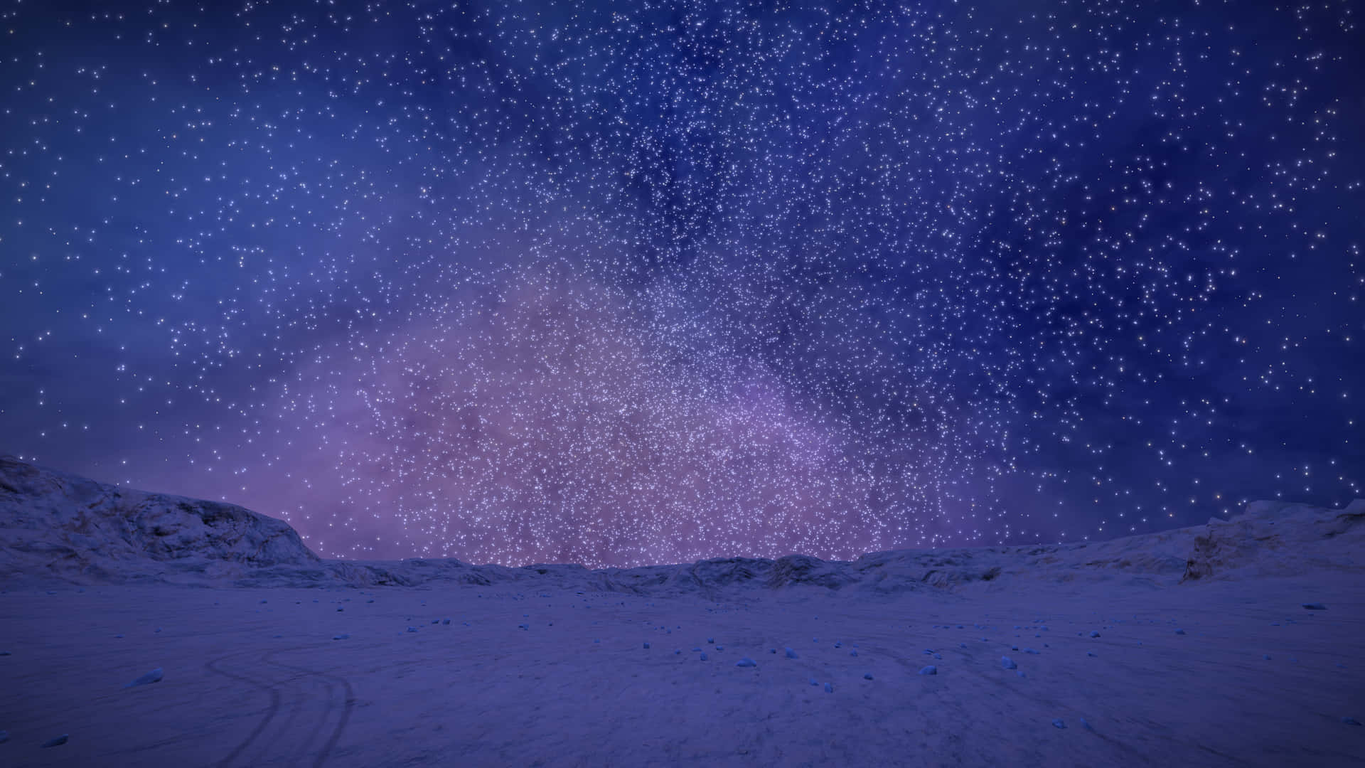 Captivating Chilly Night under Starry Skies Wallpaper