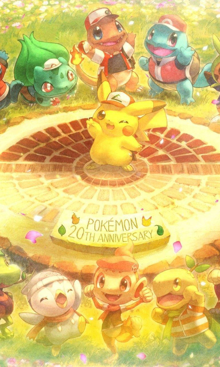 Chimchar For 20th Anniversary Of Pokemon Wallpaper