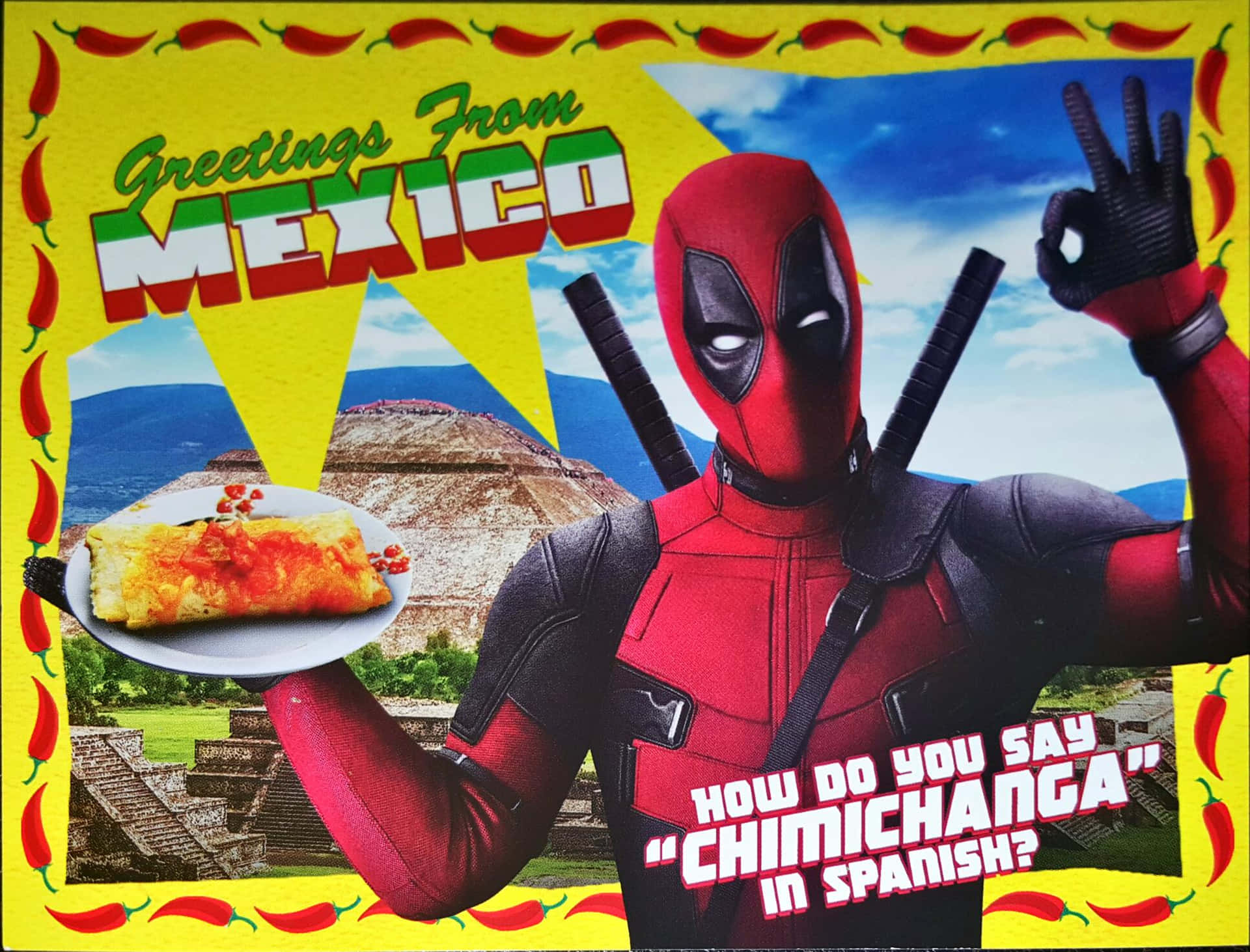 Delicious Plate of Chimichangas Wallpaper