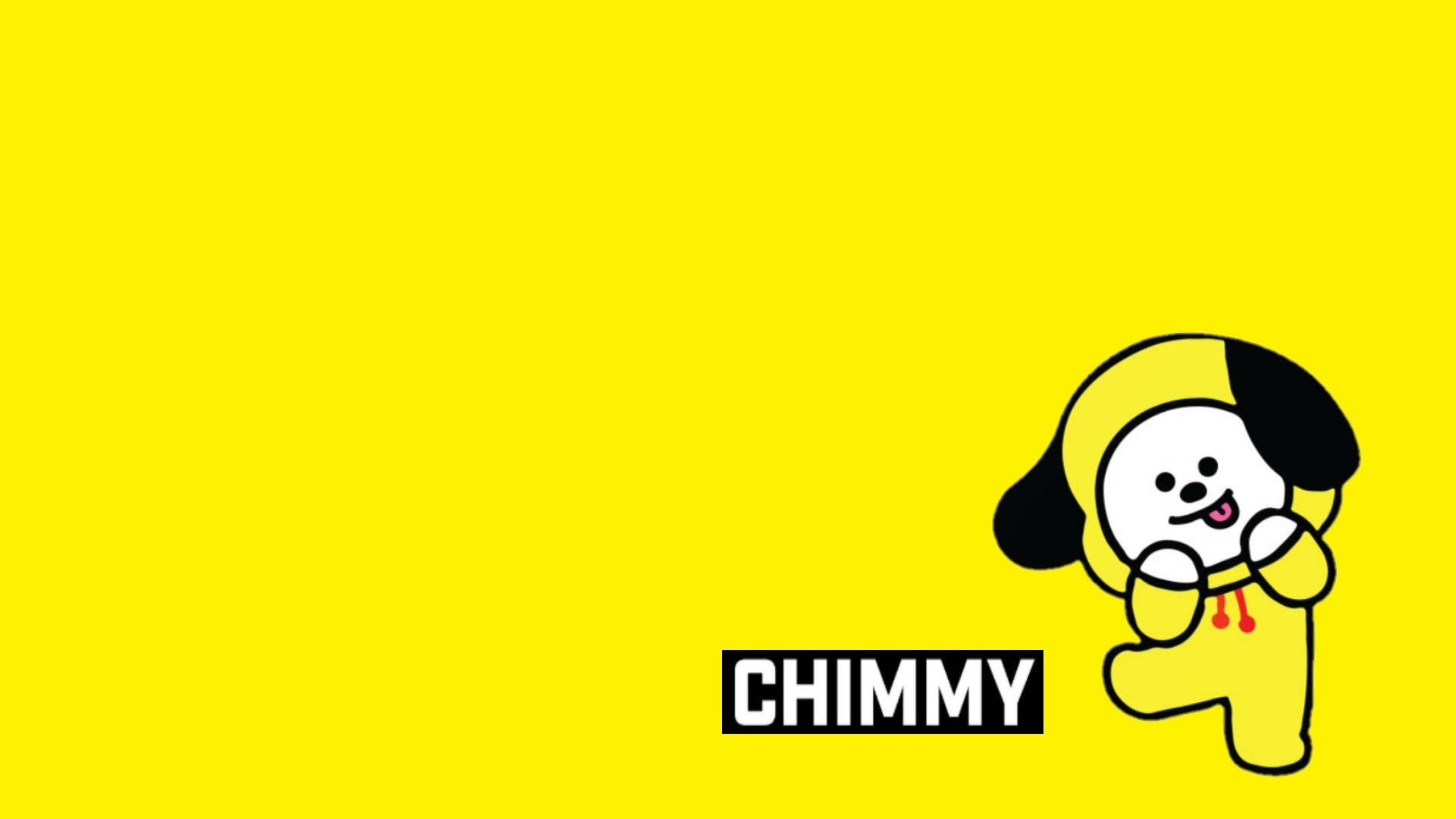 Chimmy Bt21 Character In Yellow Wallpaper