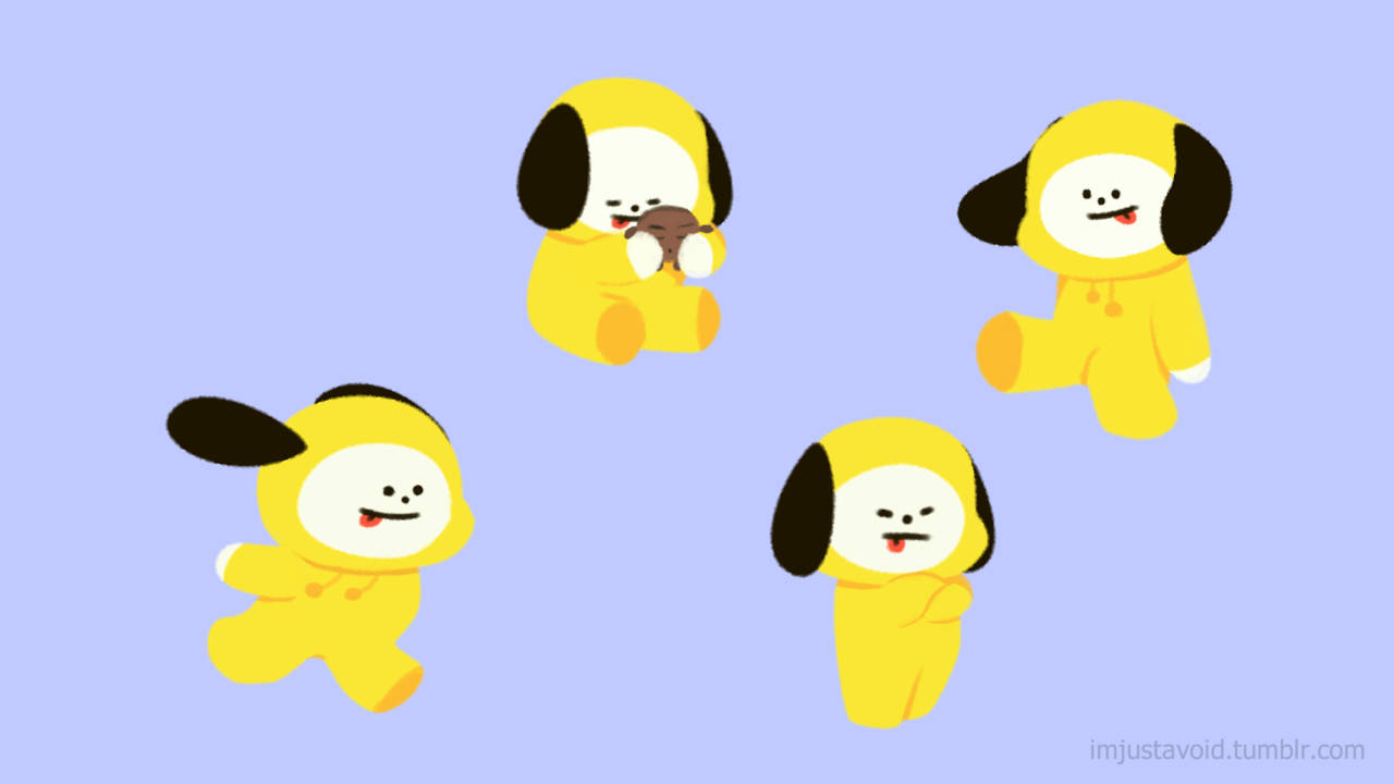 "chimmy Bt21 Displaying Its Vibrant Smile And Enthusiasm" Wallpaper