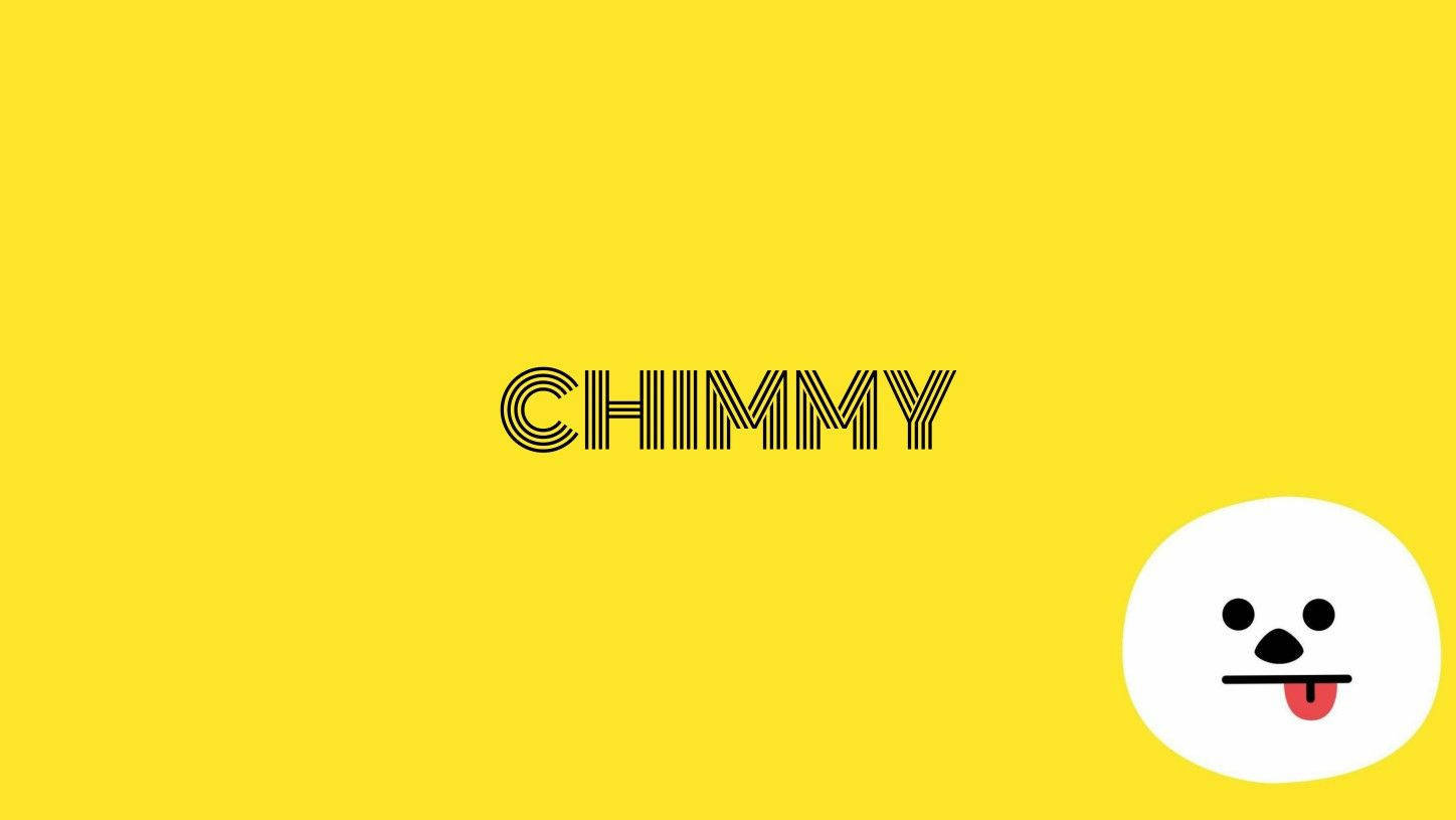 Chimmy Bt21 Name In Yellow Wallpaper