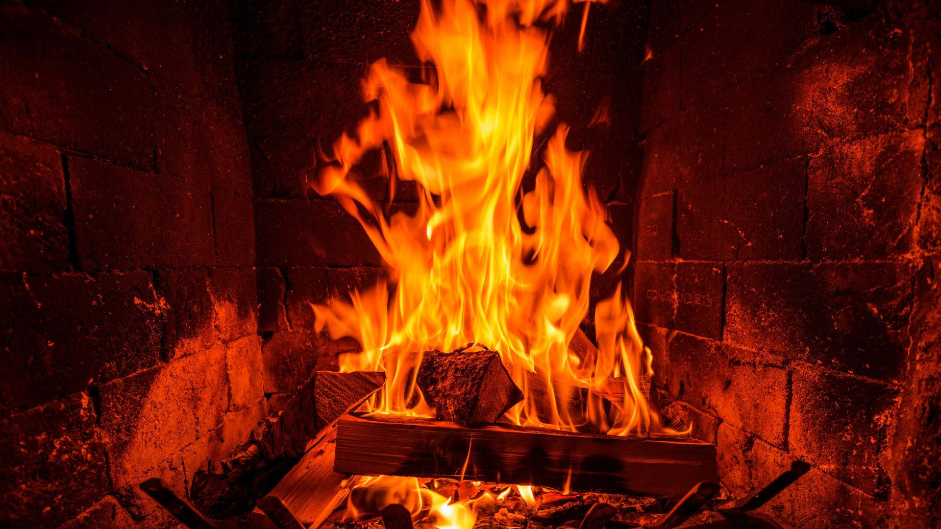 Chimney Fireplace Heat Background