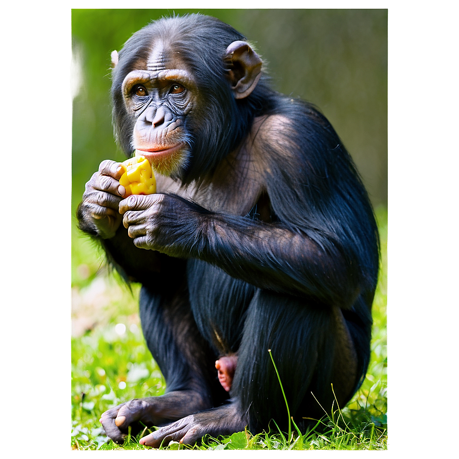Chimpanzee Enjoying A Meal Png 50 PNG