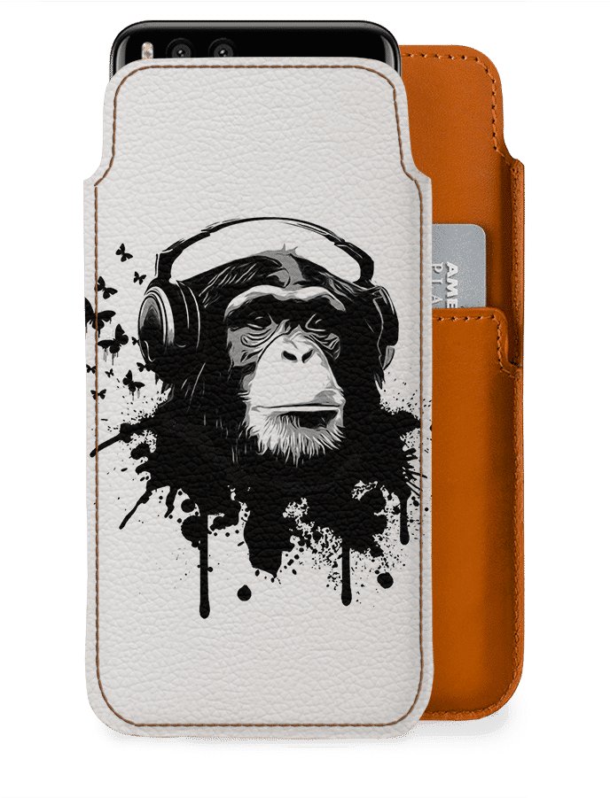 Download Chimpanzee Headphones Art Phone Case 