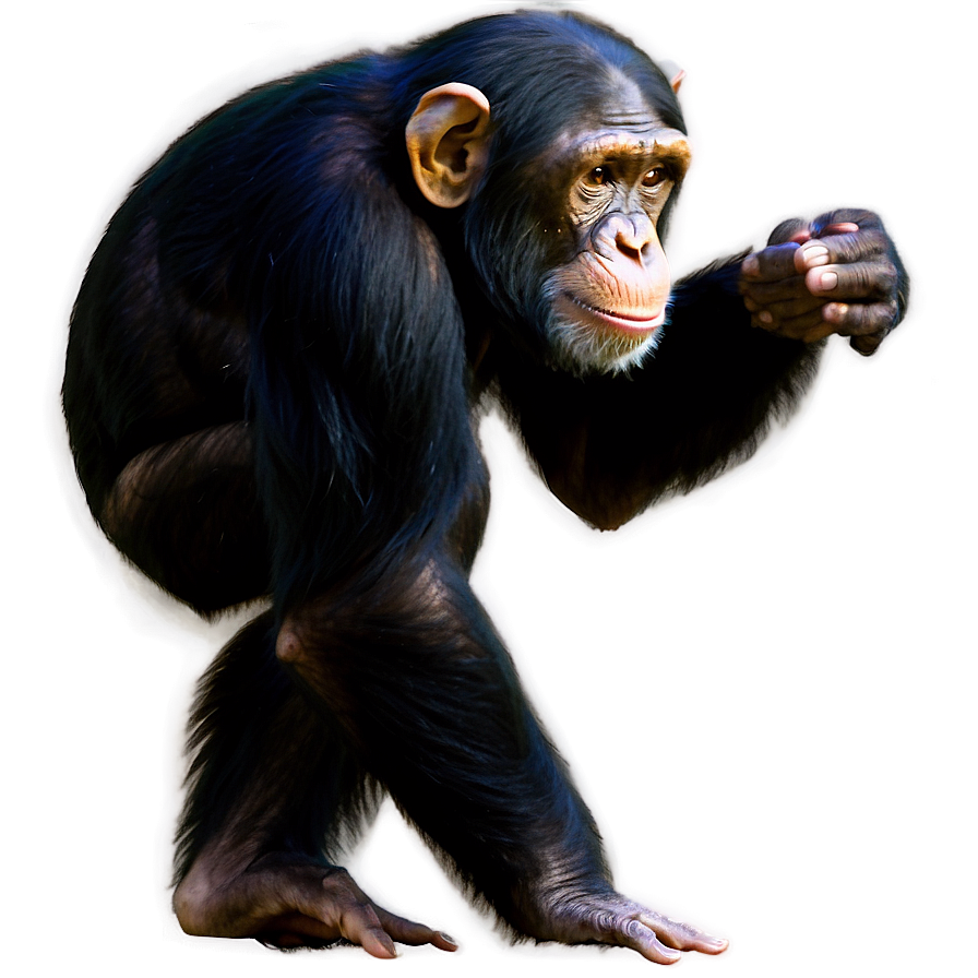 Chimpanzee In A Reflective Pose Png 49 PNG