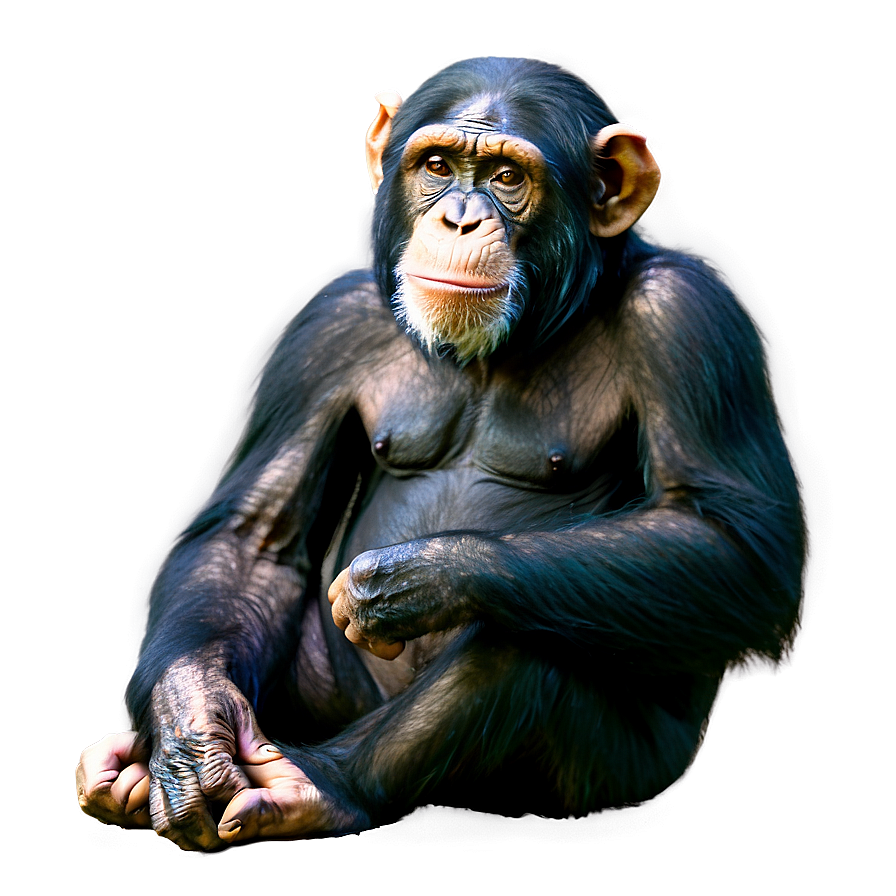 Chimpanzee In A Relaxed State Png 55 PNG