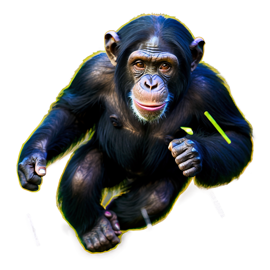 Download Chimpanzee In Mid-action Png 06112024 