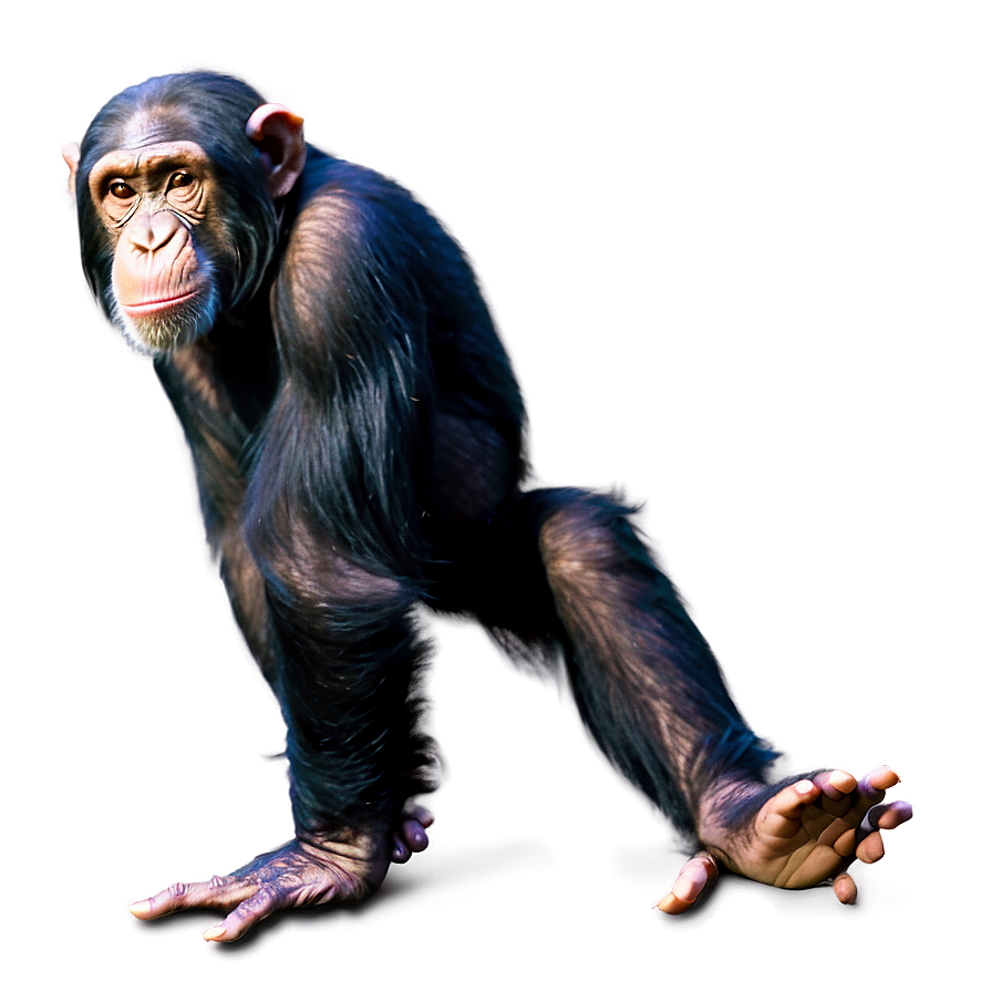 Download Chimpanzee In Mid-action Png Uxd | Wallpapers.com