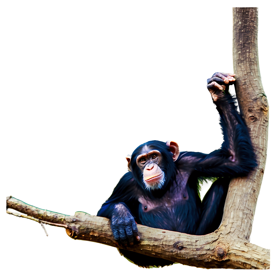 Download Chimpanzee On A Branch Png 06112024 | Wallpapers.com