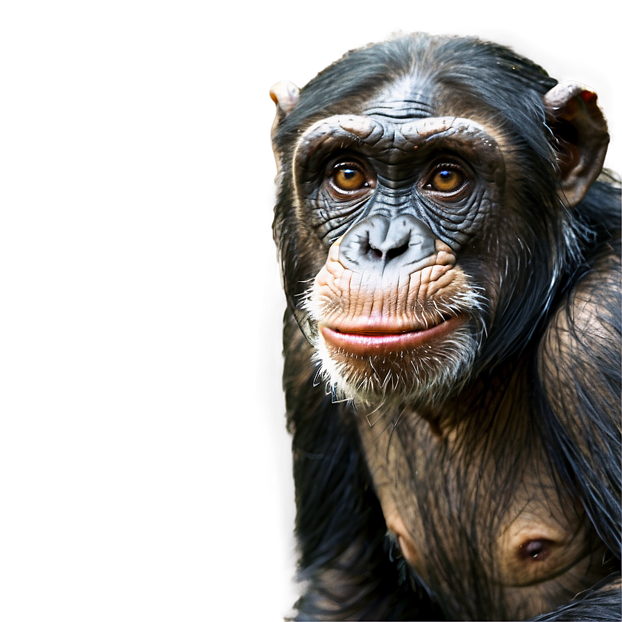 Chimpanzee With A Curious Gaze Png Xmk80 PNG