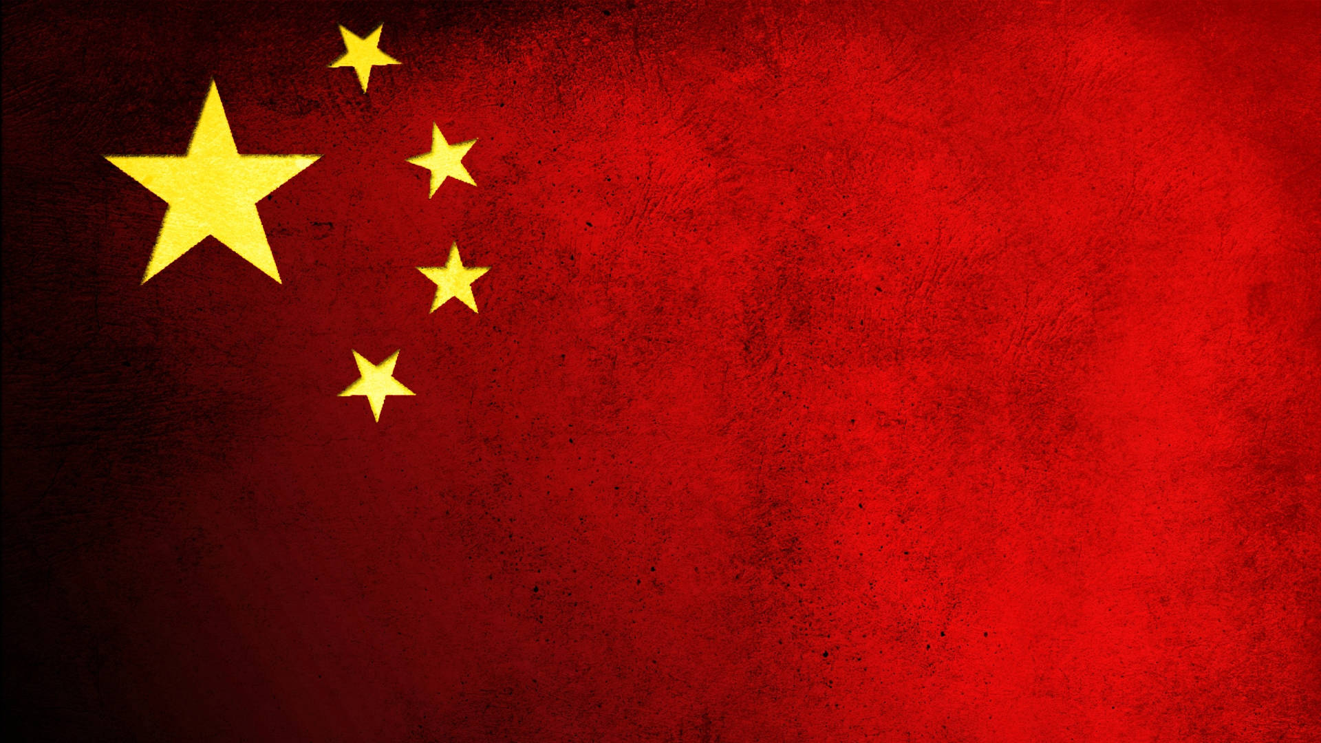 China Flag Black Marks Background