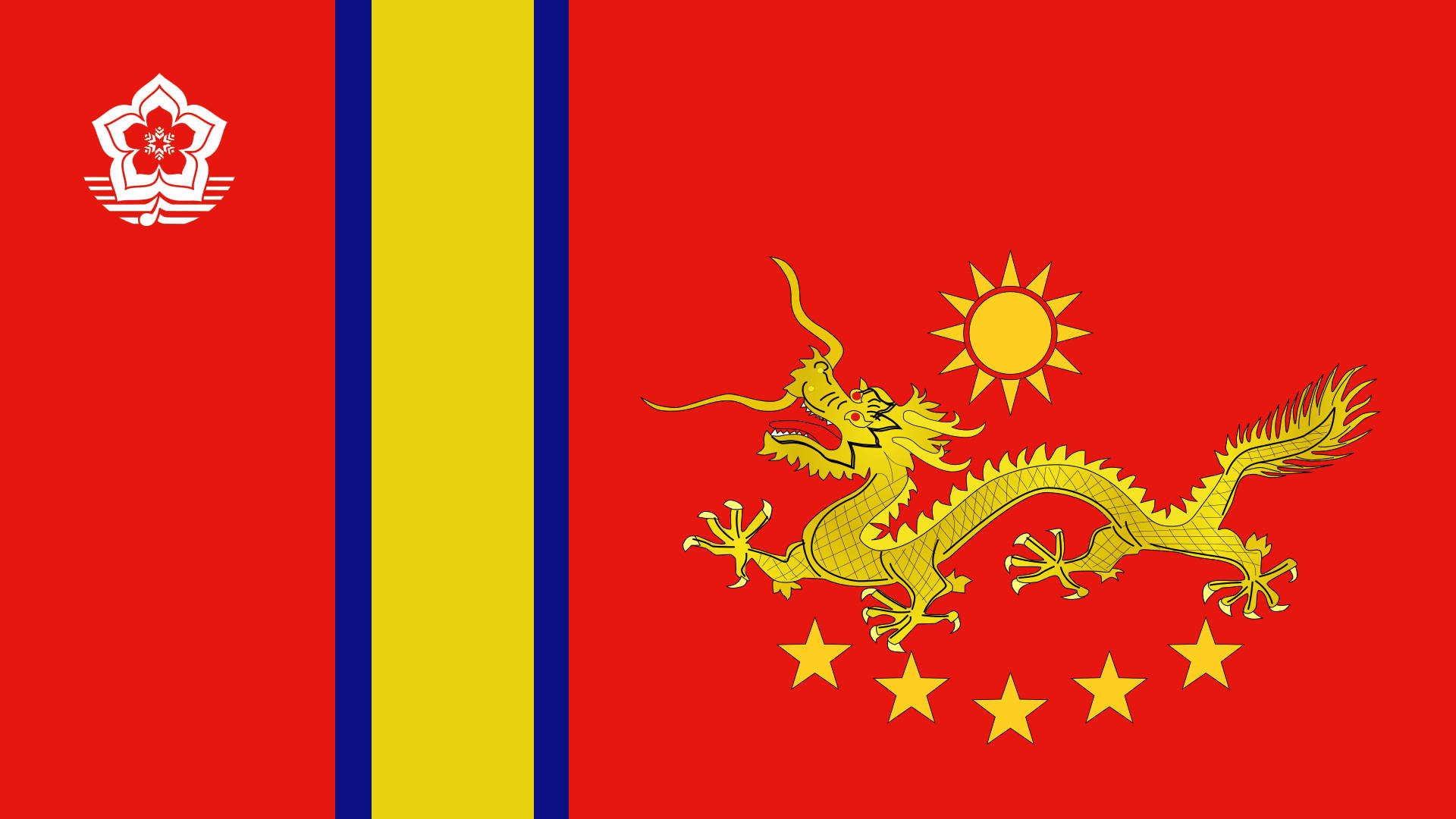 China Flag Dragon Background