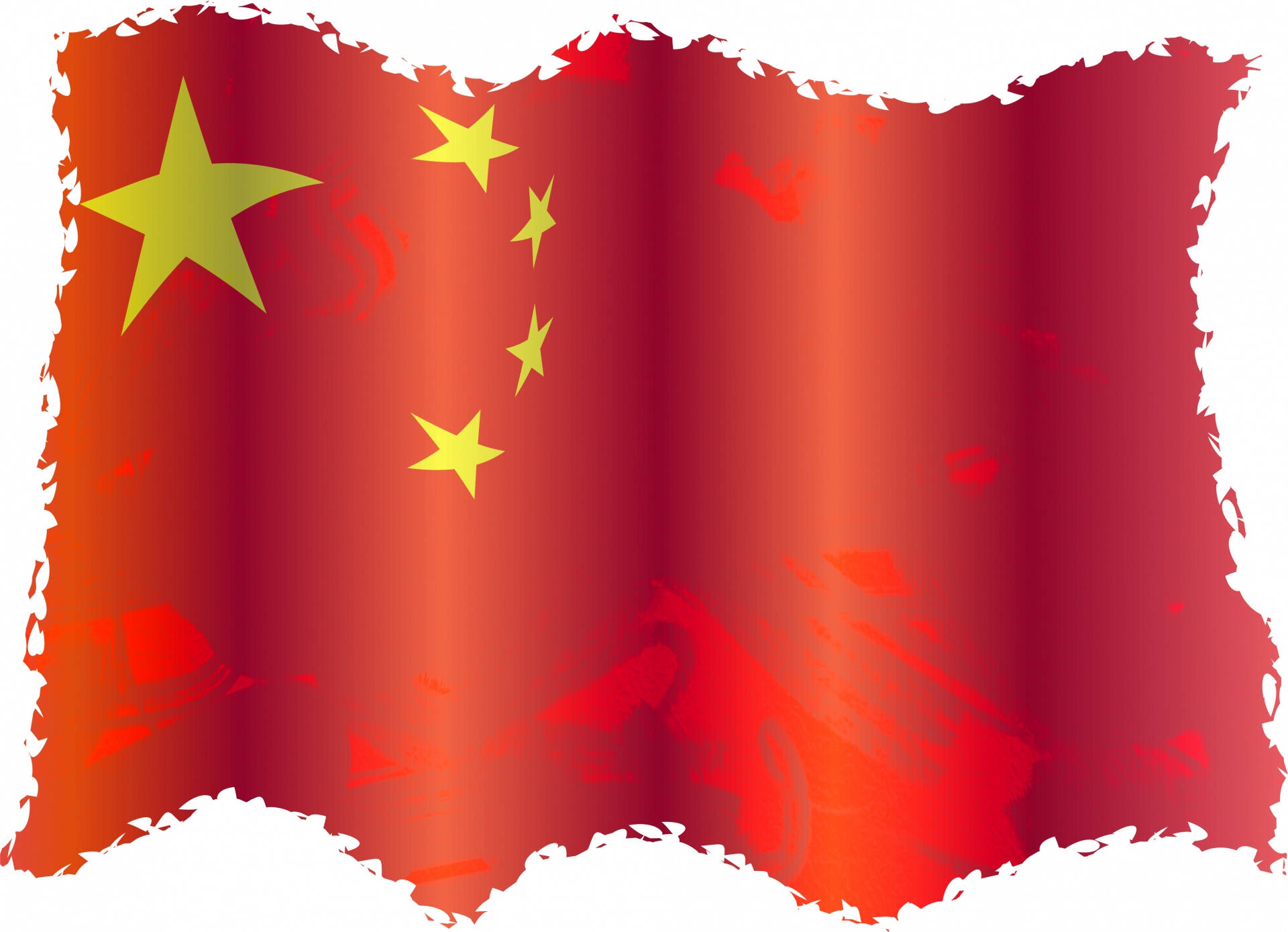 China Flag Paint Marks