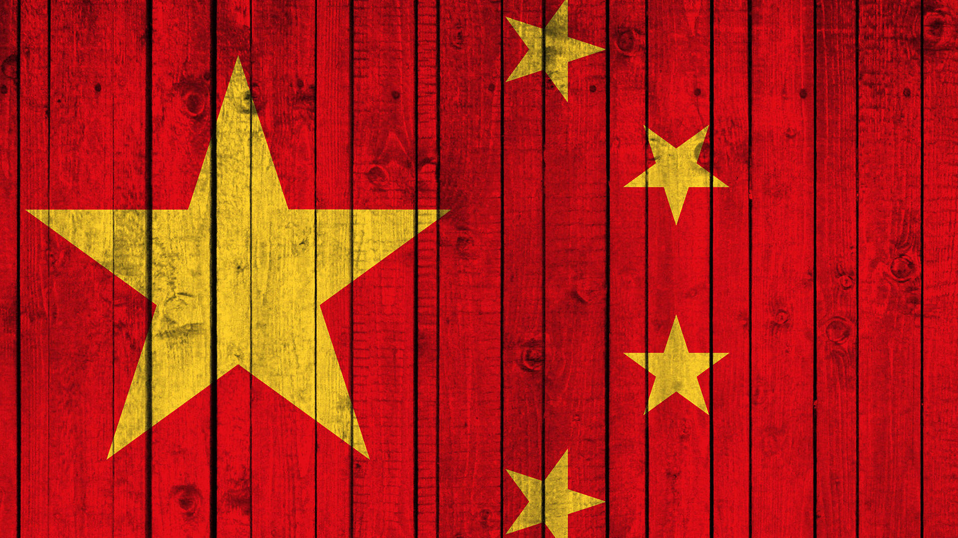 China Flag Vertical Planks Background