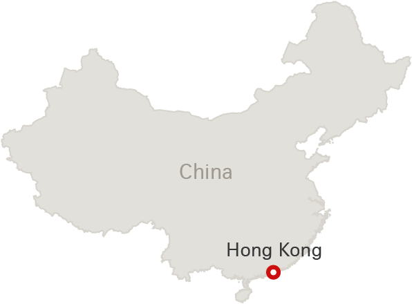 China Map Hong Kong Highlighted PNG