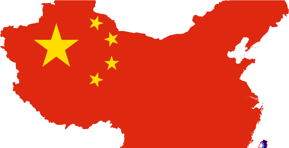 China Mapwith Flag Overlay PNG